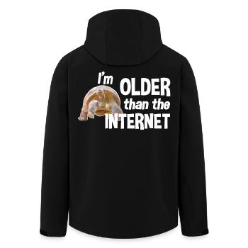 Je suis plus âgé qu’Internet - Tortue - Veste softshell homme en polyester recyclé Stanley/Stella - noir - Dos - AI Model Male 185 light (185cm)
