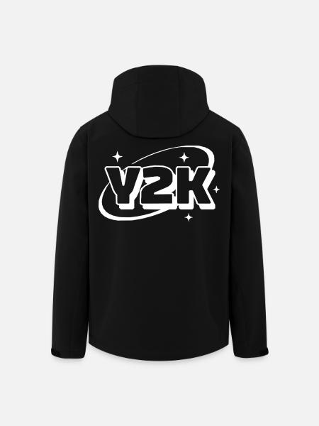 Y2K Neon Retro Stars - Men’s Recycled Softshell Jacket by Stanley/Stella - black