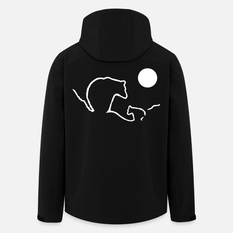 Mom bear and cub - Men’s Recycled Softshell Jacket by Stanley/Stella - black