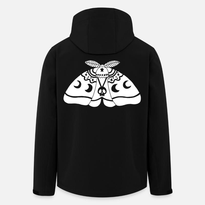 Papillon de nuit blanc - Veste softshell homme en polyester recyclé Stanley/Stella - noir
