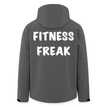 Fitness Freak Bold Brush - Recycelte Männer Softshell-Jacke von Stanley/Stella - Schwarz - Hinten - AI Model Male 185 light (185cm)