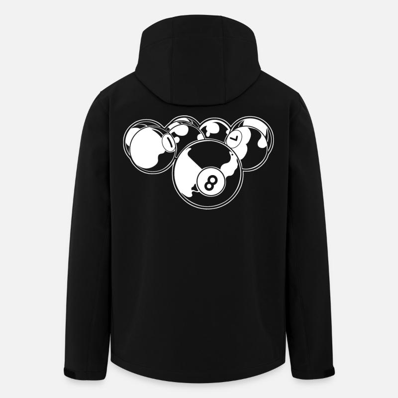 Billard à 8 boules - Veste softshell homme en polyester recyclé Stanley/Stella - noir