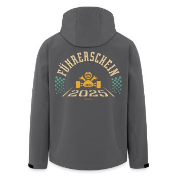 Führerschein 2025 (Fahranfänger / 4C) - Recycelte Männer Softshell-Jacke von Stanley/Stella - Schwarz - Hinten - AI Model Male 185 light (185cm)