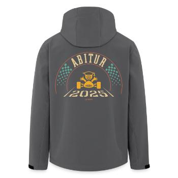Abitur 2025 (Abiturient / Abi / Zieleinfahrt / 4C) - Recycelte Männer Softshell-Jacke von Stanley/Stella - Schwarz - Hinten - AI Model Male 185 light (185cm)