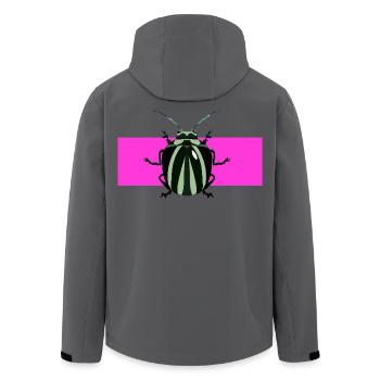 Abstract bug desgin - Men’s Recycled Softshell Jacket by Stanley/Stella - black - Back - AI Model Male 185 light (185cm)