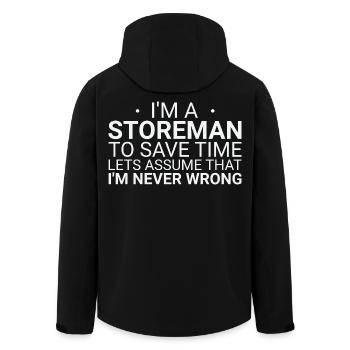 Storeman ne se trompe jamais - Veste softshell homme en polyester recyclé Stanley/Stella - noir - Dos - AI Model Male 185 light (185cm)
