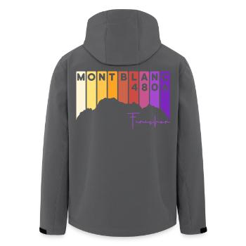 Mont Blanc Finisher Alpiniste Chamonix Montblanc - Veste softshell homme en polyester recyclé Stanley/Stella - noir - Dos - AI Model Male 185 light (185cm)