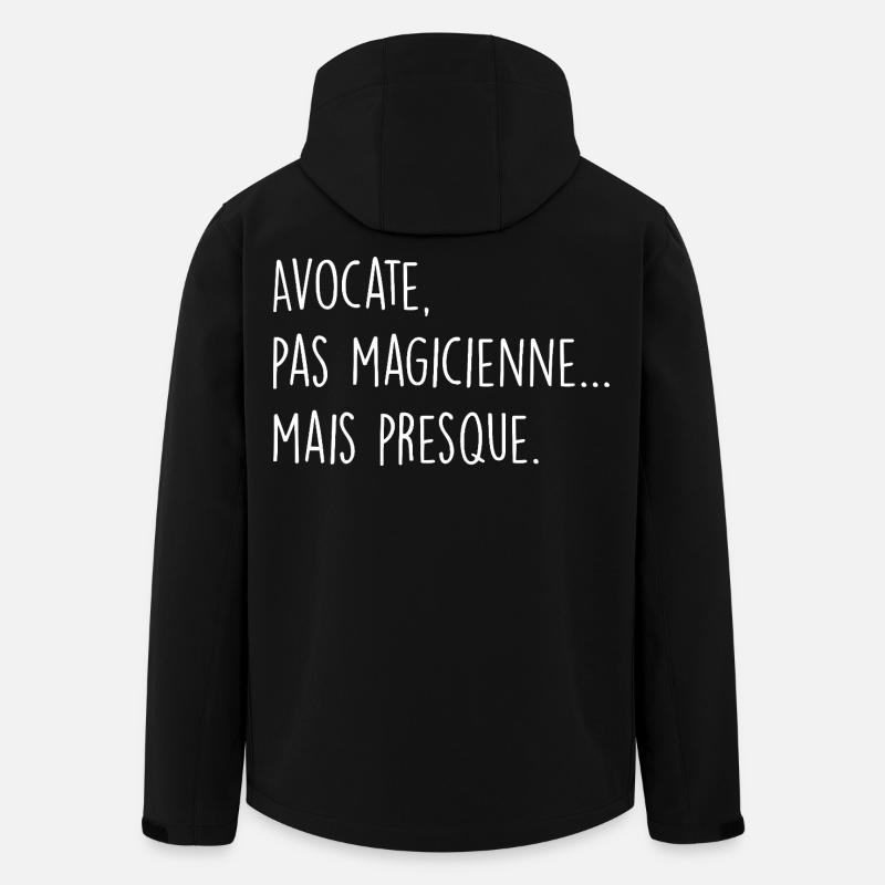 Avocate, pas magicienne… mais presque - Veste softshell homme en polyester recyclé Stanley/Stella - noir
