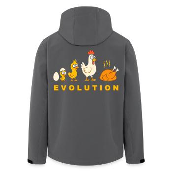 Evolution Poulet Poulet Poulet Drôle - Veste softshell homme en polyester recyclé Stanley/Stella - noir - Dos - AI Model Male 185 light (185cm)