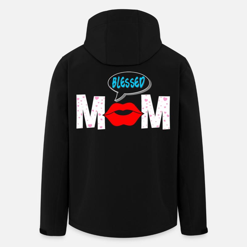 Proud Mom Lips Aesthetic Shirt - Men’s Recycled Softshell Jacket by Stanley/Stella - black