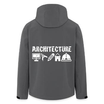Awesome Architecture Gifts - Men’s Recycled Softshell Jacket by Stanley/Stella - black - Back - AI Model Male 185 light (185cm)