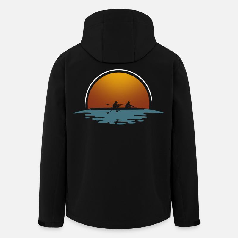 Rudern Ruderer Ruderboot - Recycelte Männer Softshell-Jacke von Stanley/Stella - Schwarz
