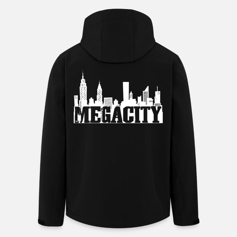 White Giant City - Men’s Recycled Softshell Jacket by Stanley/Stella - black