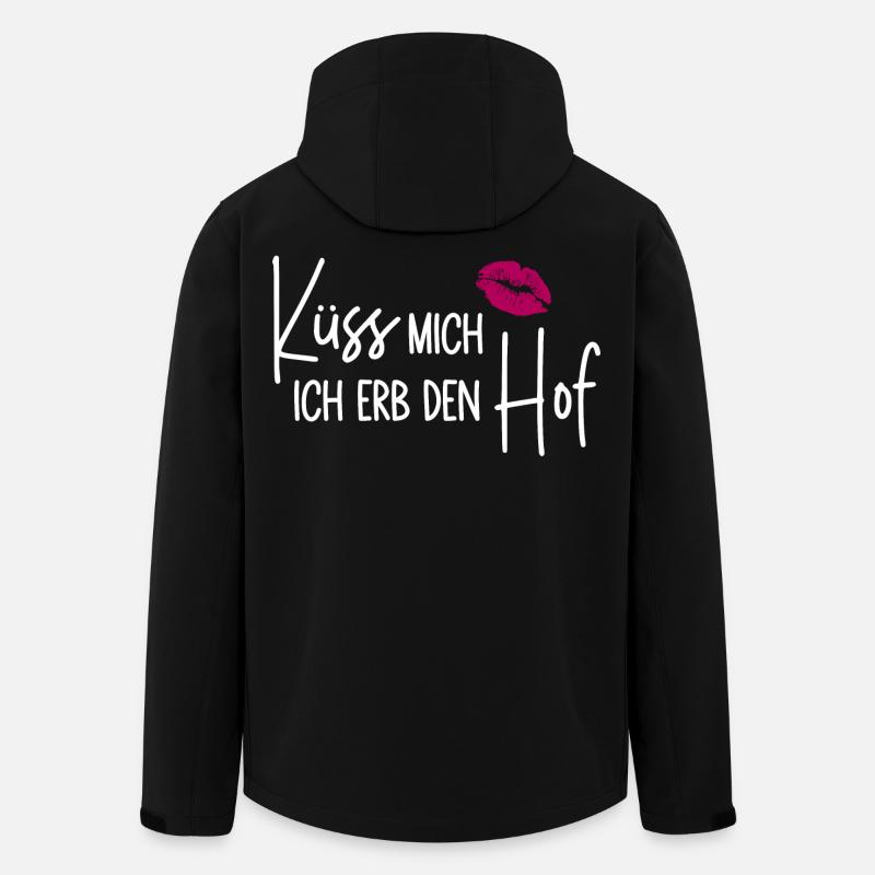 Küss mich Ich erb den Hof - Recycelte Männer Softshell-Jacke von Stanley/Stella - Schwarz