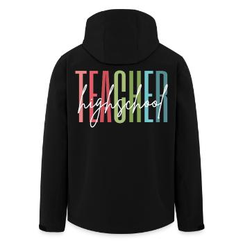 Cadeau d’école de professeur de lycée - Veste softshell homme en polyester recyclé Stanley/Stella - noir - Dos - AI Model Male 185 light (185cm)