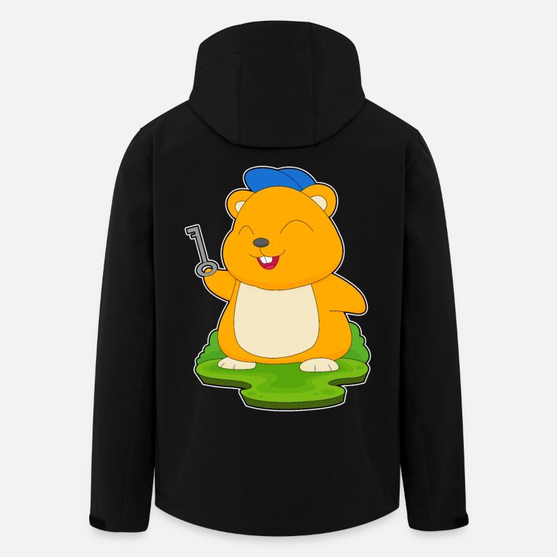 Clé du hamster - Veste softshell homme en polyester recyclé Stanley/Stella - noir