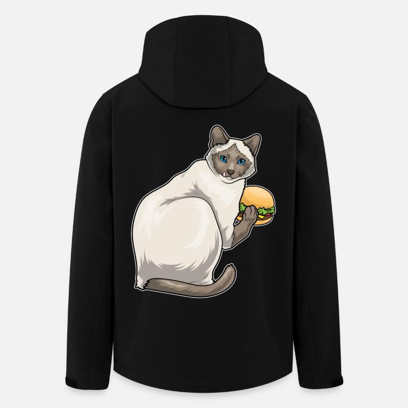 Siamese Cat Cheeseburger - Men’s Recycled Softshell Jacket by Stanley/Stella - black