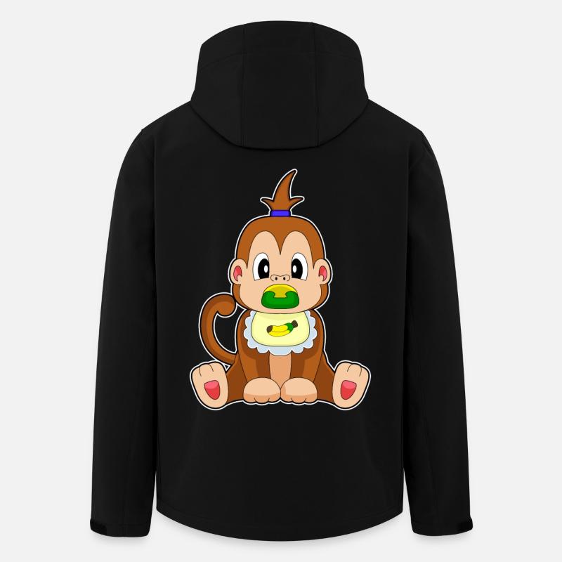 Monkey Banana Pacifier Bib - Men’s Recycled Softshell Jacket by Stanley/Stella - black