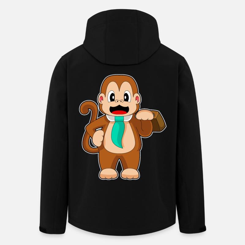 Monkey Entrepreneur Porte-documents - Veste softshell homme en polyester recyclé Stanley/Stella - noir