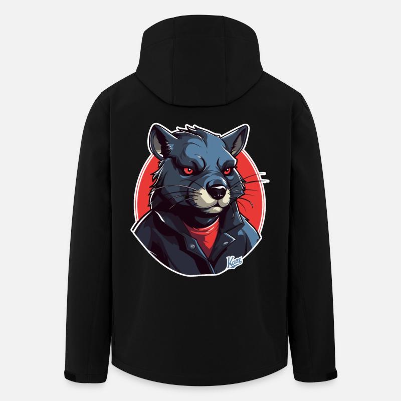 Tasmanischer Teufel - Recycelte Männer Softshell-Jacke von Stanley/Stella - Schwarz