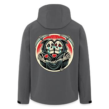 Des jumeaux Faucheurs pleurent et s’étreignent - Veste softshell homme en polyester recyclé Stanley/Stella - noir - Dos - AI Model Male 185 light (185cm)