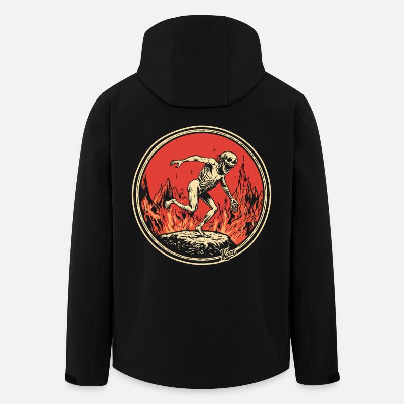 Sünder im Fegefeuer - Recycelte Männer Softshell-Jacke von Stanley/Stella - Schwarz