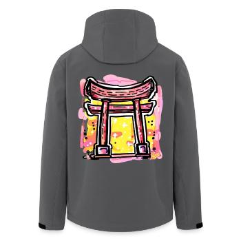 Porte japonaise Tori - Veste softshell homme en polyester recyclé Stanley/Stella - noir - Dos - AI Model Male 185 light (185cm)