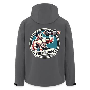 Bodybuilder pumps iron: Feel the burning sensation - Men’s Recycled Softshell Jacket by Stanley/Stella - black - Back - AI Model Male 185 light (185cm)