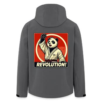 Arts Martiaux Karaté Revolution Panda - Veste softshell homme en polyester recyclé Stanley/Stella - noir - Dos - AI Model Male 185 light (185cm)