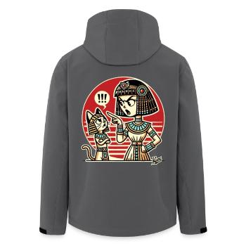 La reine égyptienne réprimande le chat - Veste softshell homme en polyester recyclé Stanley/Stella - noir - Dos - AI Model Male 185 light (185cm)
