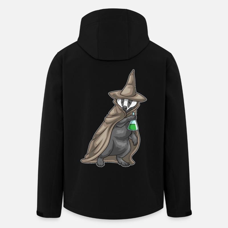 Badger Halloween Witch - Men’s Recycled Softshell Jacket by Stanley/Stella - black