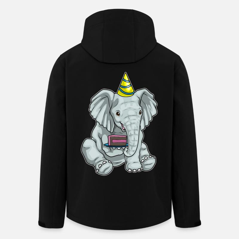 Gâteau éléphant - Veste softshell homme en polyester recyclé Stanley/Stella - noir