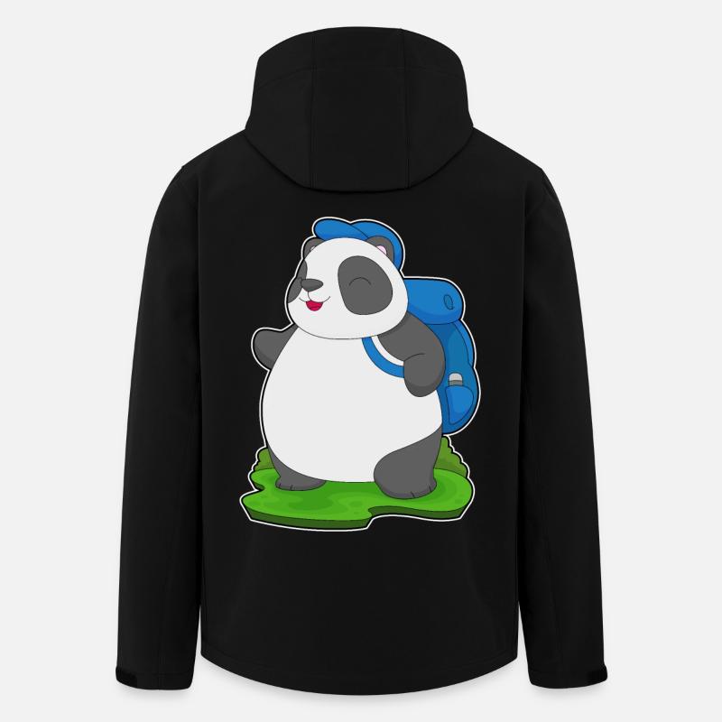 Panda Wanderer Backpack - Men’s Recycled Softshell Jacket by Stanley/Stella - black