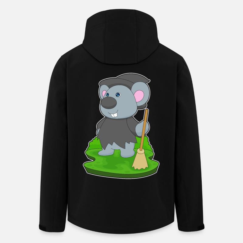 Mouse Halloween Witch - Men’s Recycled Softshell Jacket by Stanley/Stella - black