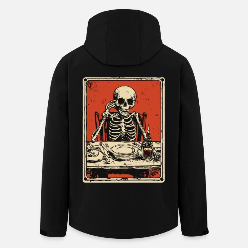 Bon Appetit Skeleton - Men’s Recycled Softshell Jacket by Stanley/Stella - black