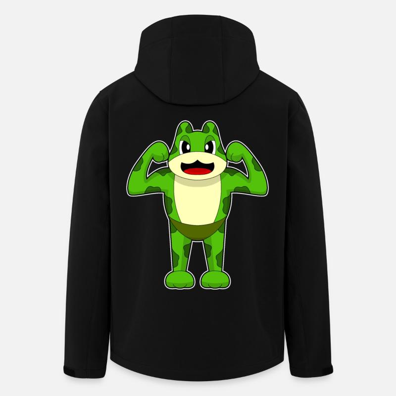 Frog Bodybuilder Bodybuilding - Men’s Recycled Softshell Jacket by Stanley/Stella - black
