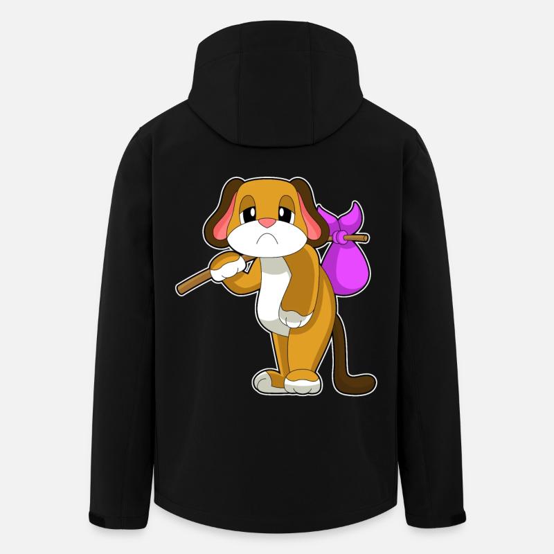 Chien sans abri - Veste softshell homme en polyester recyclé Stanley/Stella - noir