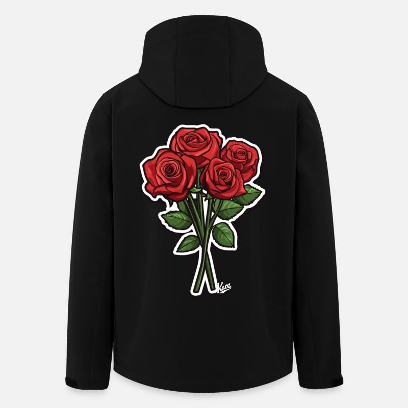 Ein Strauß Rosen - Recycelte Männer Softshell-Jacke von Stanley/Stella - Schwarz