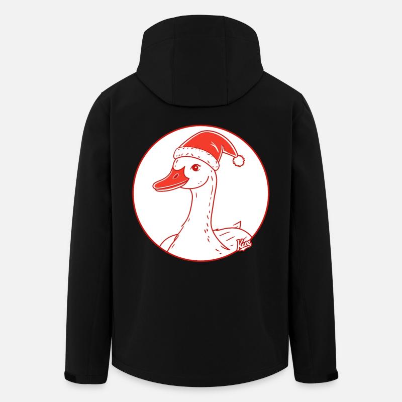 Un canard pour Noël - Veste softshell homme en polyester recyclé Stanley/Stella - noir