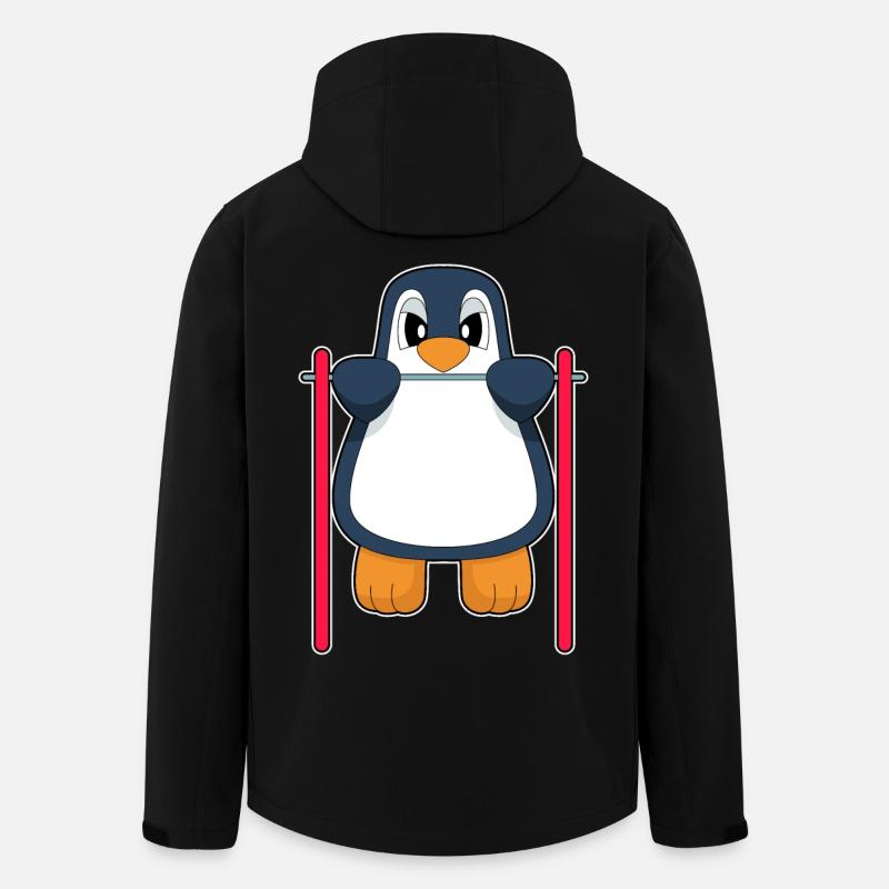 Penguin Bodybuilder Pull-ups - Men’s Recycled Softshell Jacket by Stanley/Stella - black