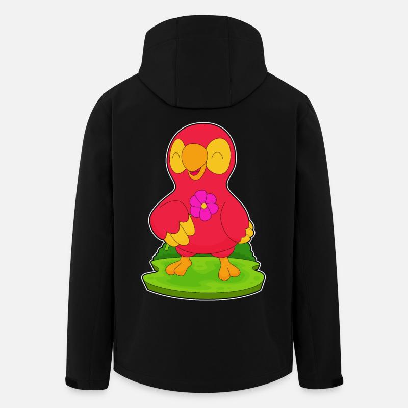 Fleur de perroquet - Veste softshell homme en polyester recyclé Stanley/Stella - noir