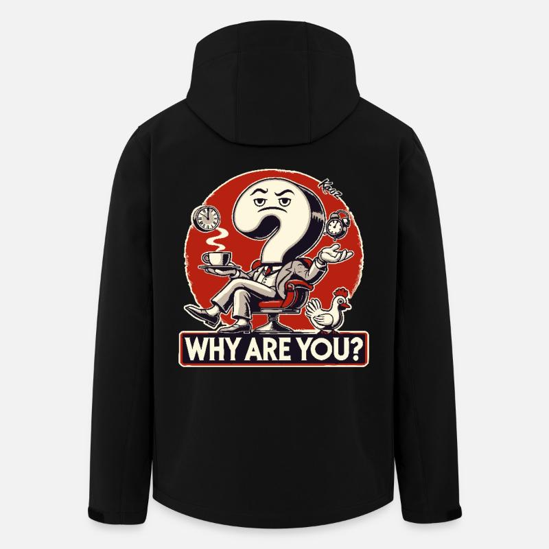 Warum existierst Du? Fragezeichen - Recycelte Männer Softshell-Jacke von Stanley/Stella - Schwarz