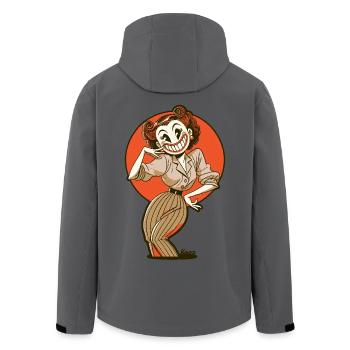 Clownfrau, die Frau des Clown - Recycelte Männer Softshell-Jacke von Stanley/Stella - Schwarz - Hinten - AI Model Male 185 light (185cm)