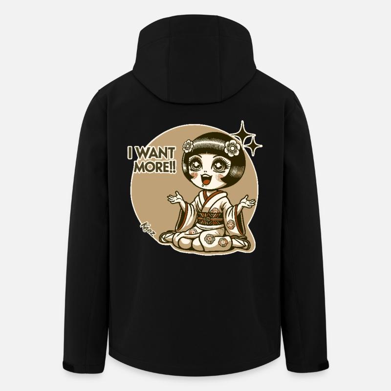 Chibi Japanese Geisha - Men’s Recycled Softshell Jacket by Stanley/Stella - black