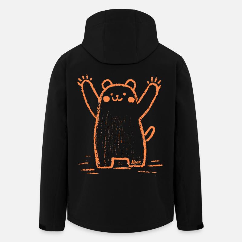 Happy Bear - Men’s Recycled Softshell Jacket by Stanley/Stella - black