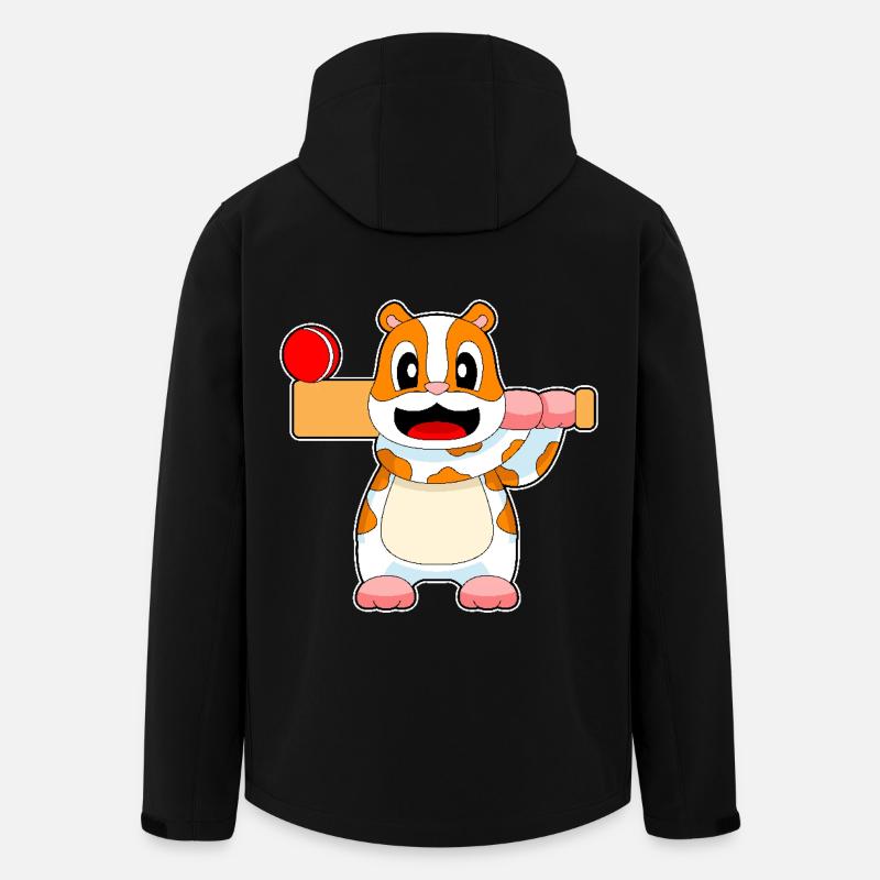 Hamster Cricket Cricket Bat - Men’s Recycled Softshell Jacket by Stanley/Stella - black