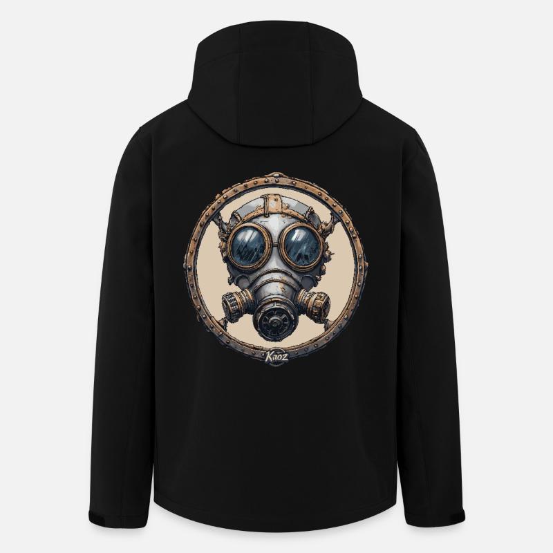 Masque Steampunk - Veste softshell homme en polyester recyclé Stanley/Stella - noir