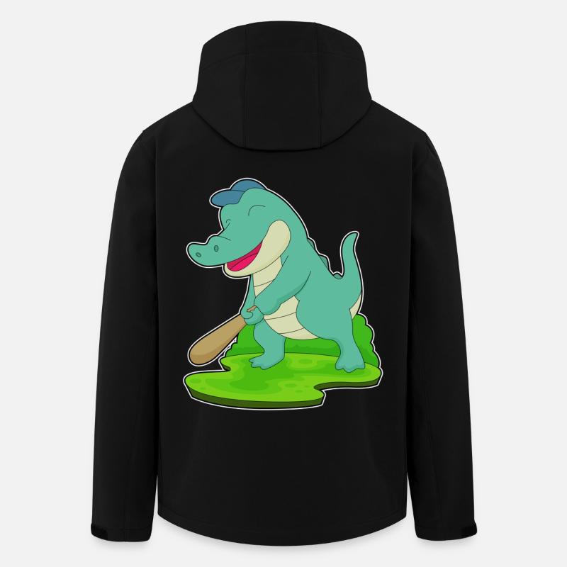 Crocodile Baseball Baseball Bat - Men’s Recycled Softshell Jacket by Stanley/Stella - black