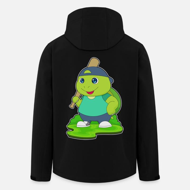 Turtle Baseball Baseball Bat - Men’s Recycled Softshell Jacket by Stanley/Stella - black