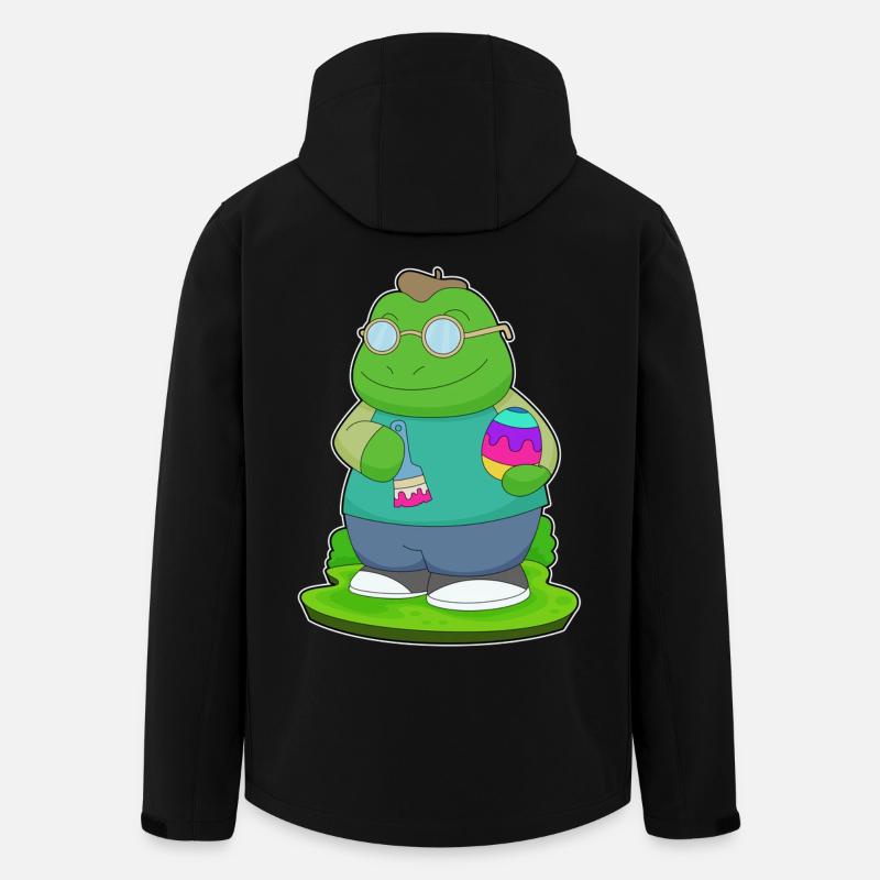 Frosch Ostern Maler - Recycelte Männer Softshell-Jacke von Stanley/Stella - Schwarz